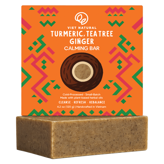 Turmeric, Tea Tree & Ginger Soap Bar for Acne, Oily & Sensitive Skin