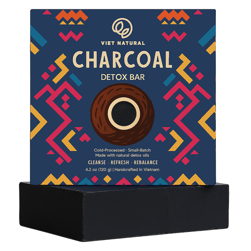 Activated Charcoal Detox Soap Bar for Men – Cold-Process Natural Bar with Rosemary Oil